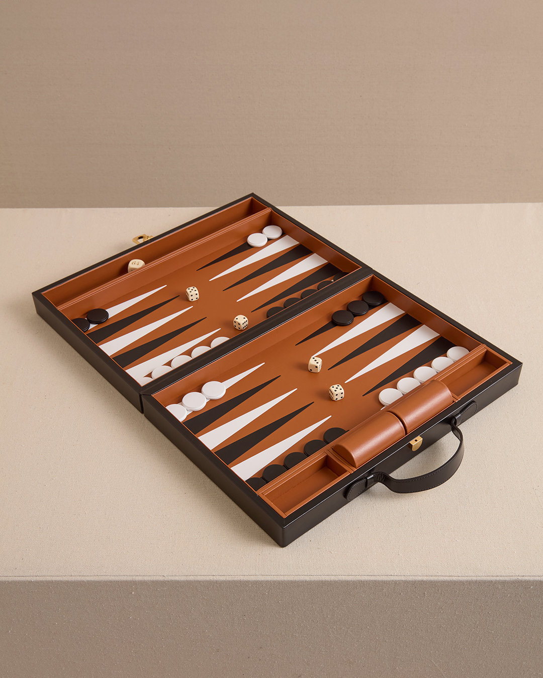 Rear Window Backgammon in Black and White