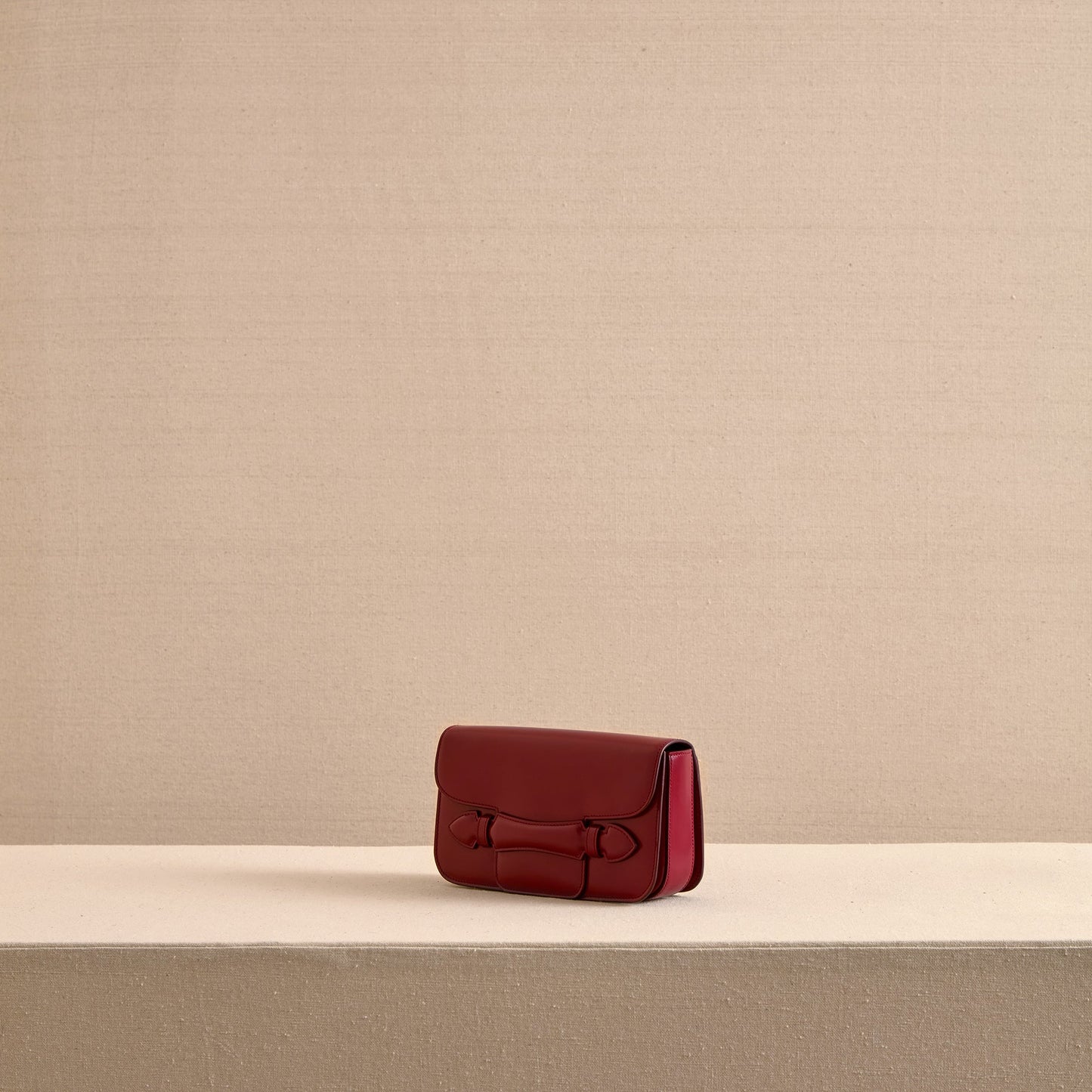 Romy Clutch in Oxblood