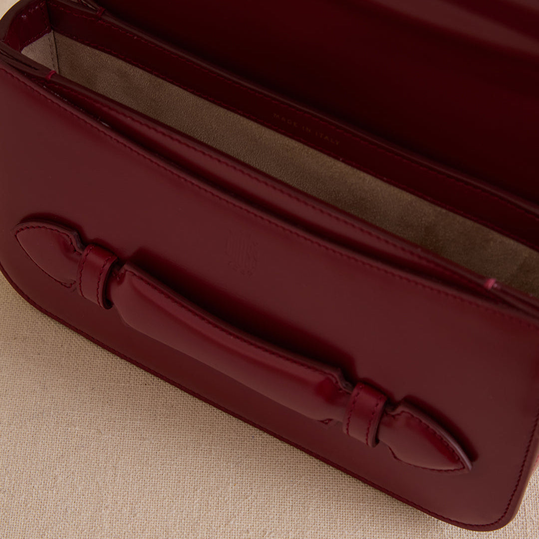 Romy Clutch in Oxblood