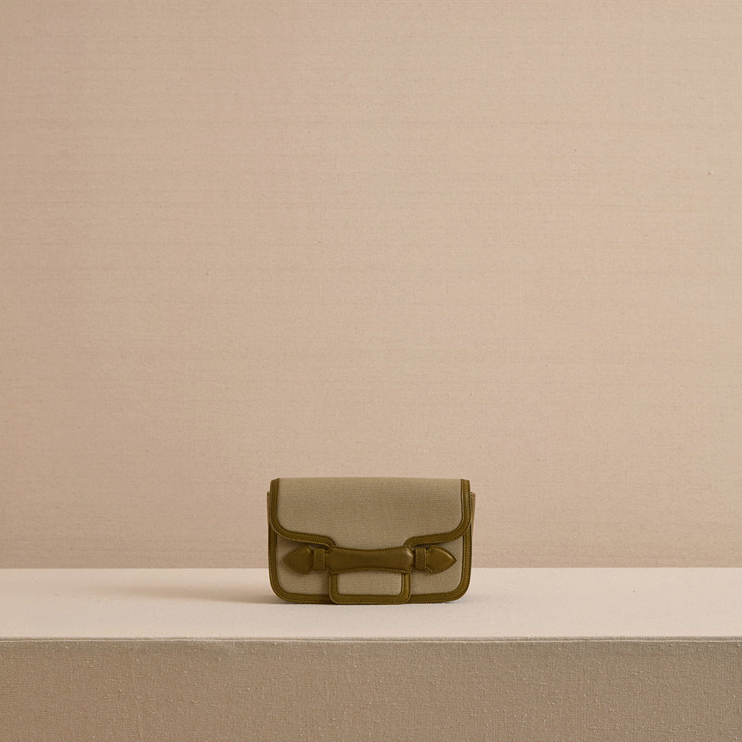 Romy Clutch in Canvas Olive