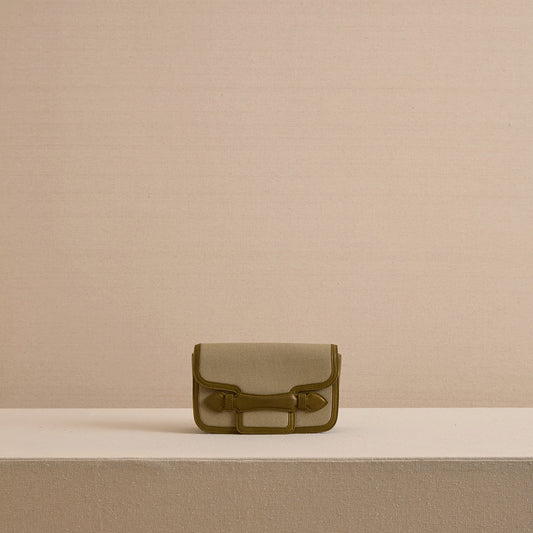 Romy Clutch in Canvas Olive