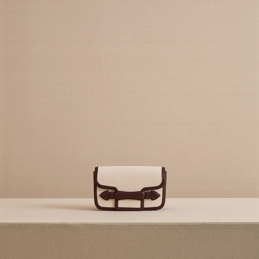Romy Clutch in Canvas Chocolate