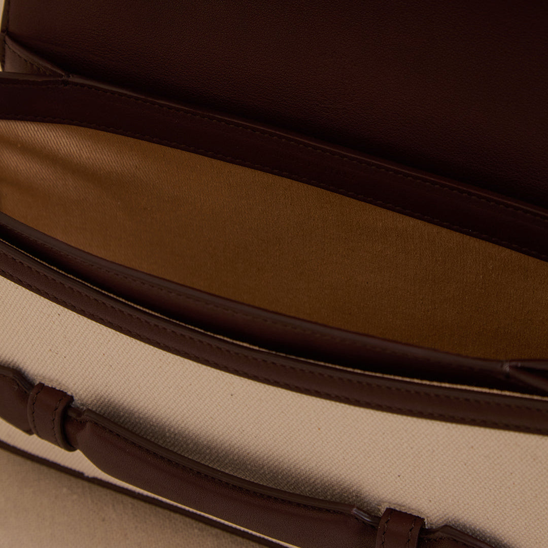 Romy Clutch in Canvas Chocolate