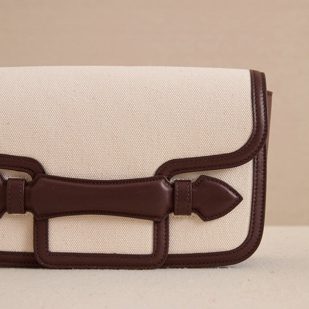 Romy Clutch in Canvas Chocolate