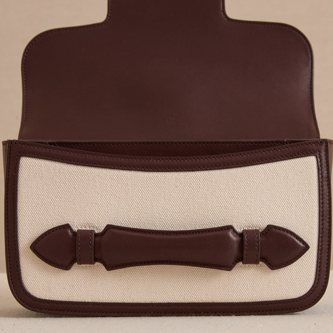 Romy Clutch in Canvas Chocolate