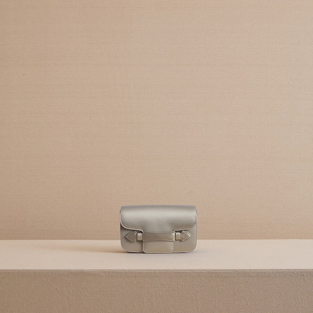 Romy Clutch in Platinum