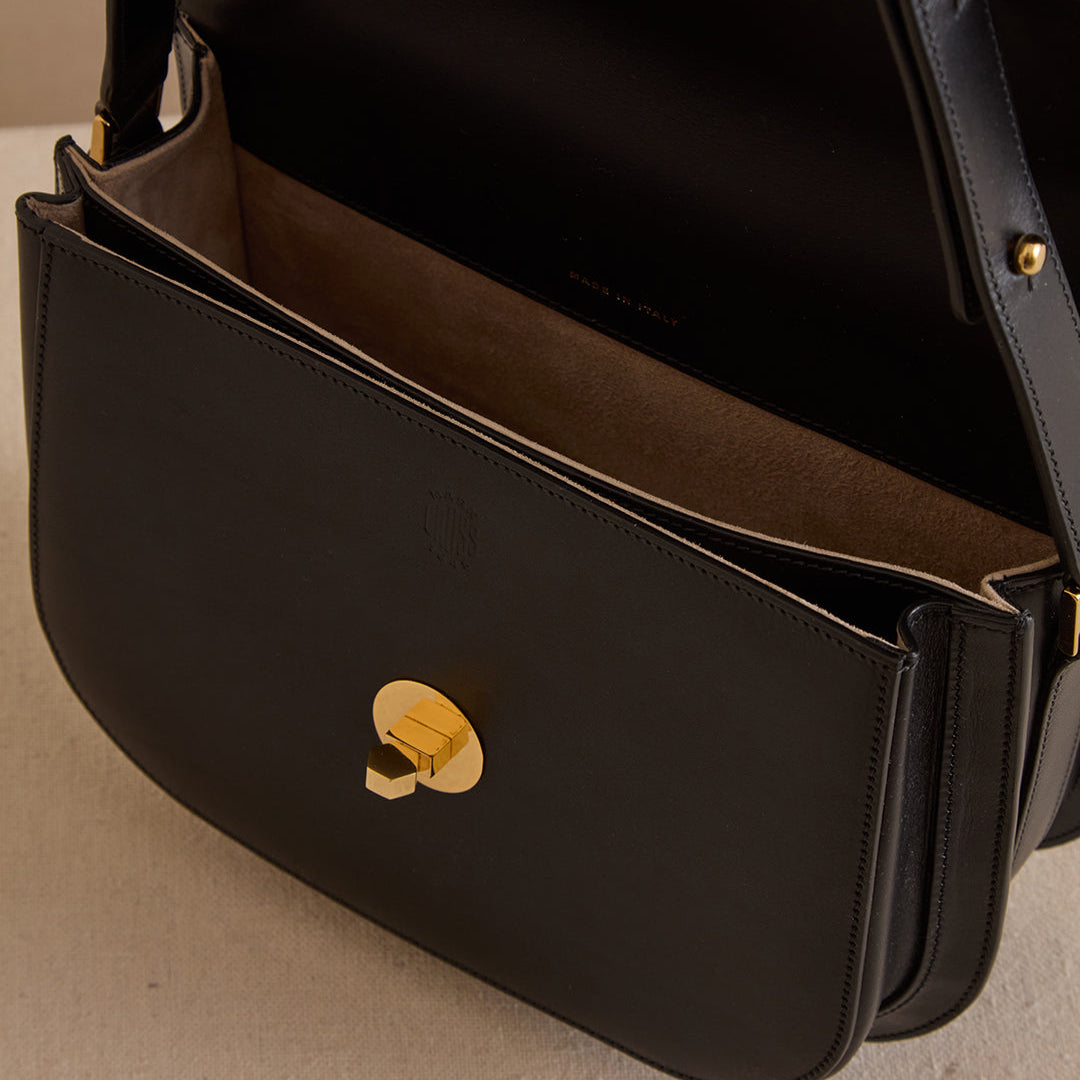 black leather backpack gold cross jane Mark Cross Jane in Black Black