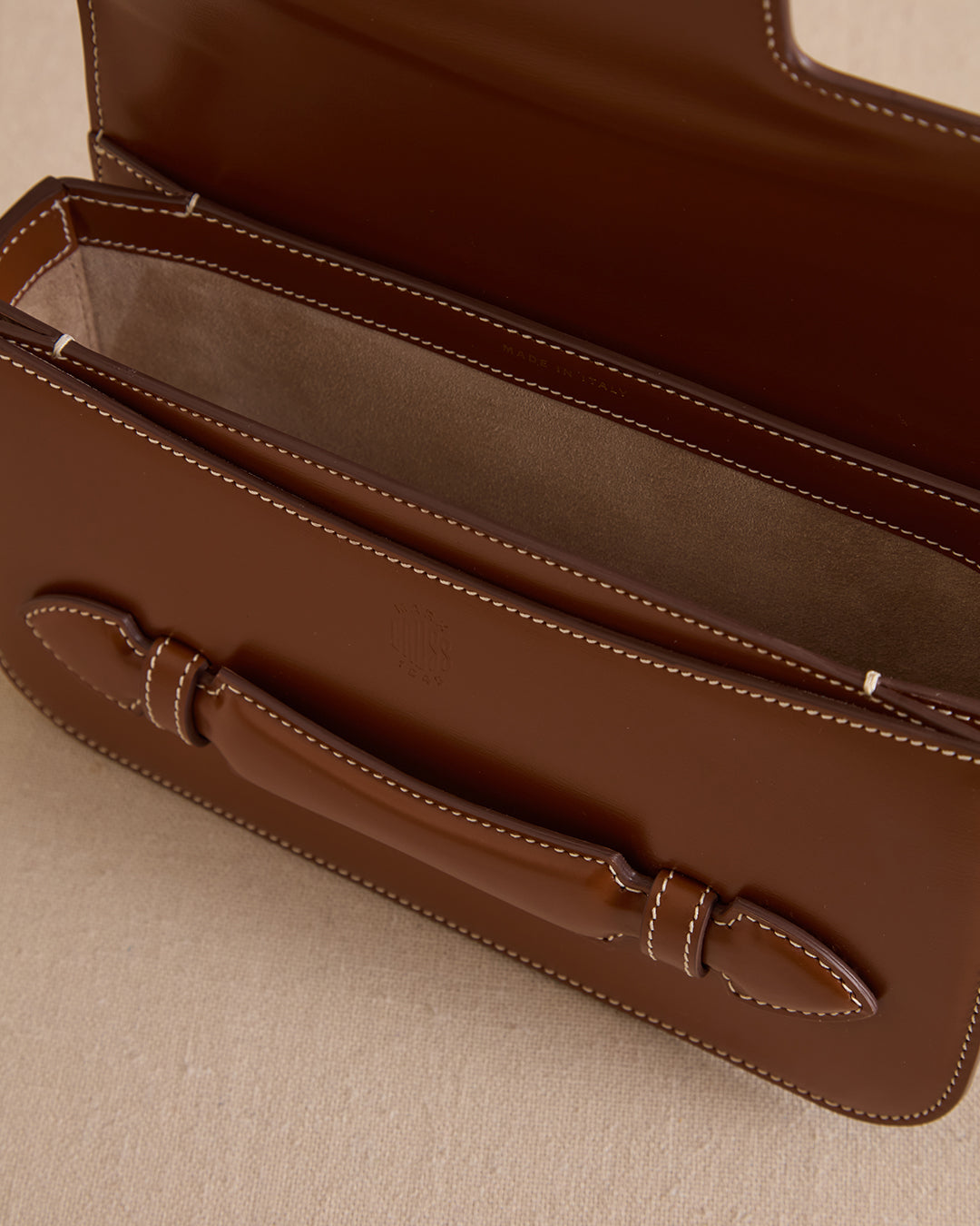 Mark Cross Romy Clutch in Palmellato Acorn Brown
