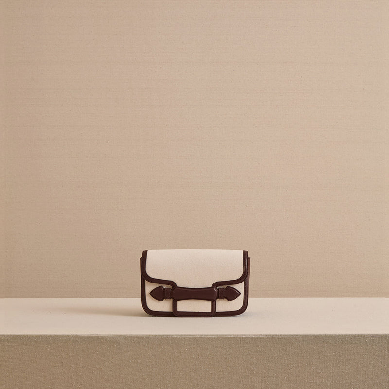 Romy Clutch in Canvas Chocolate