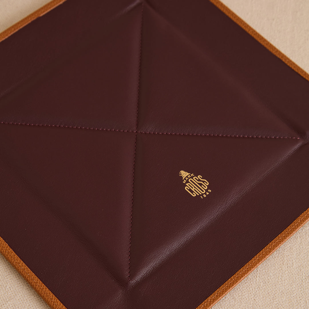 Valet Tray 29 in Luggage and Oxblood