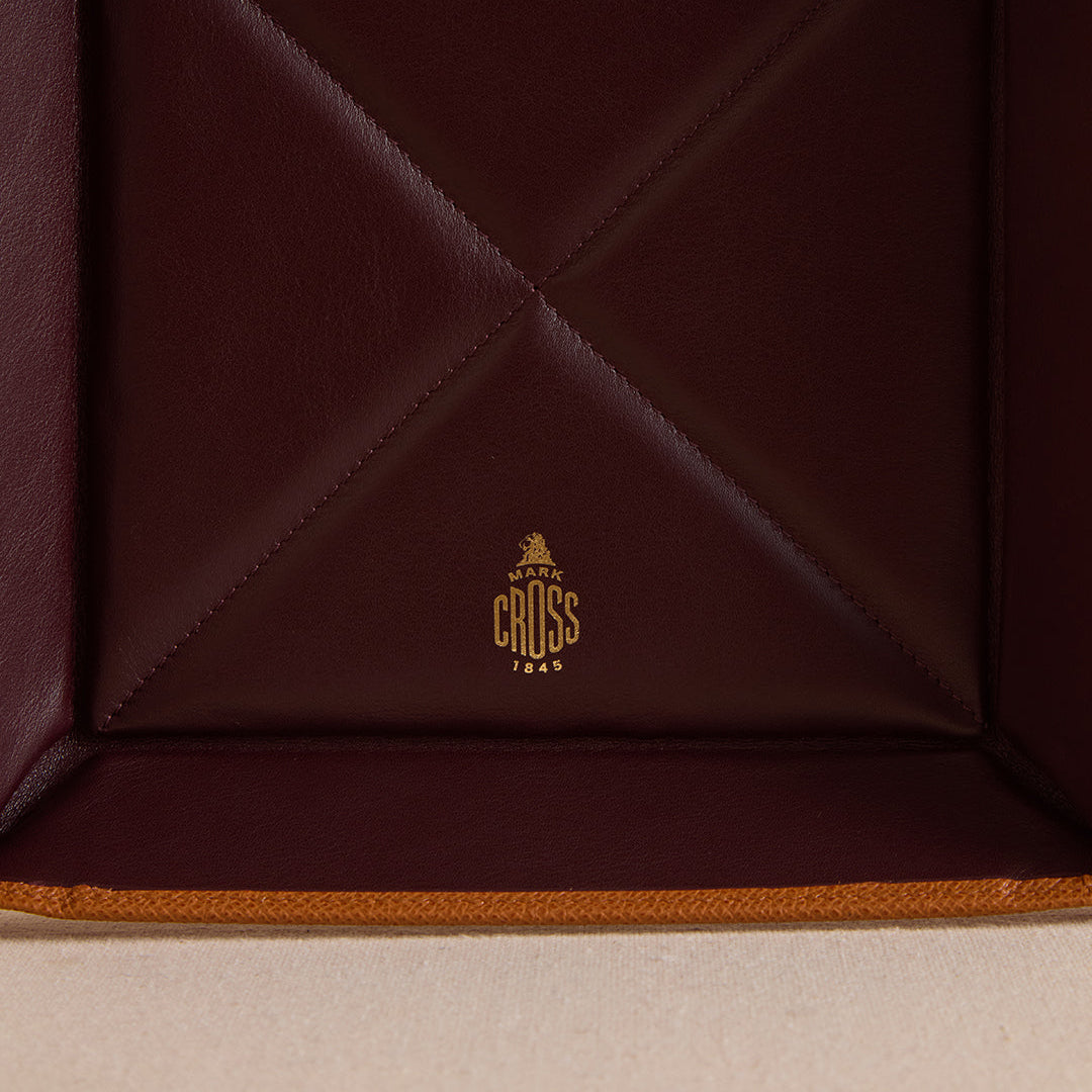 Valet Tray 29 in Luggage and Oxblood