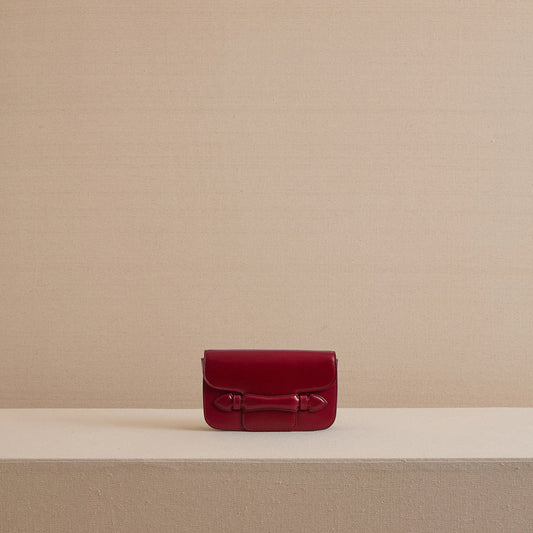 Romy Clutch in Oxblood