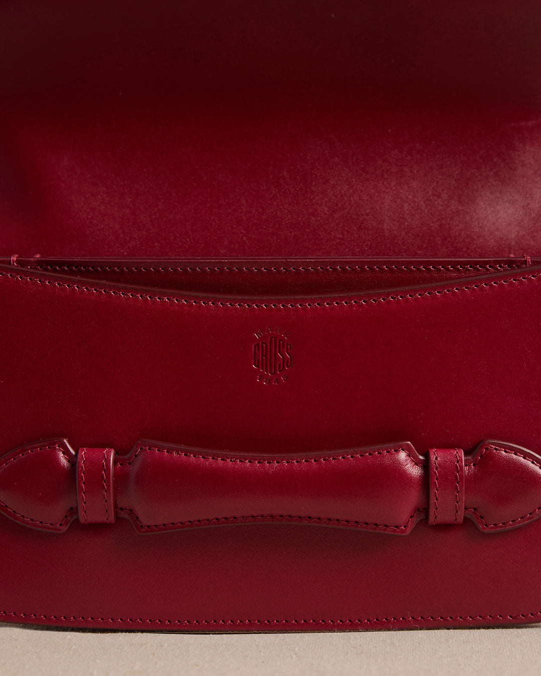 Romy Clutch in Oxblood